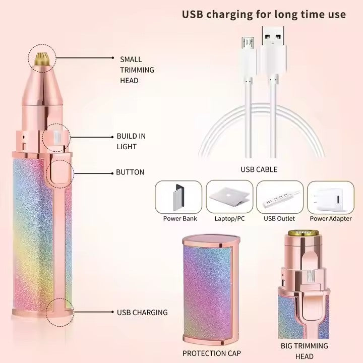2-in-1 Brow &amp; Facial Trimmer